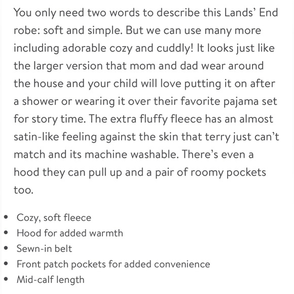 Lands’ End Plush Galaxy Robe - Picture 2 of 6